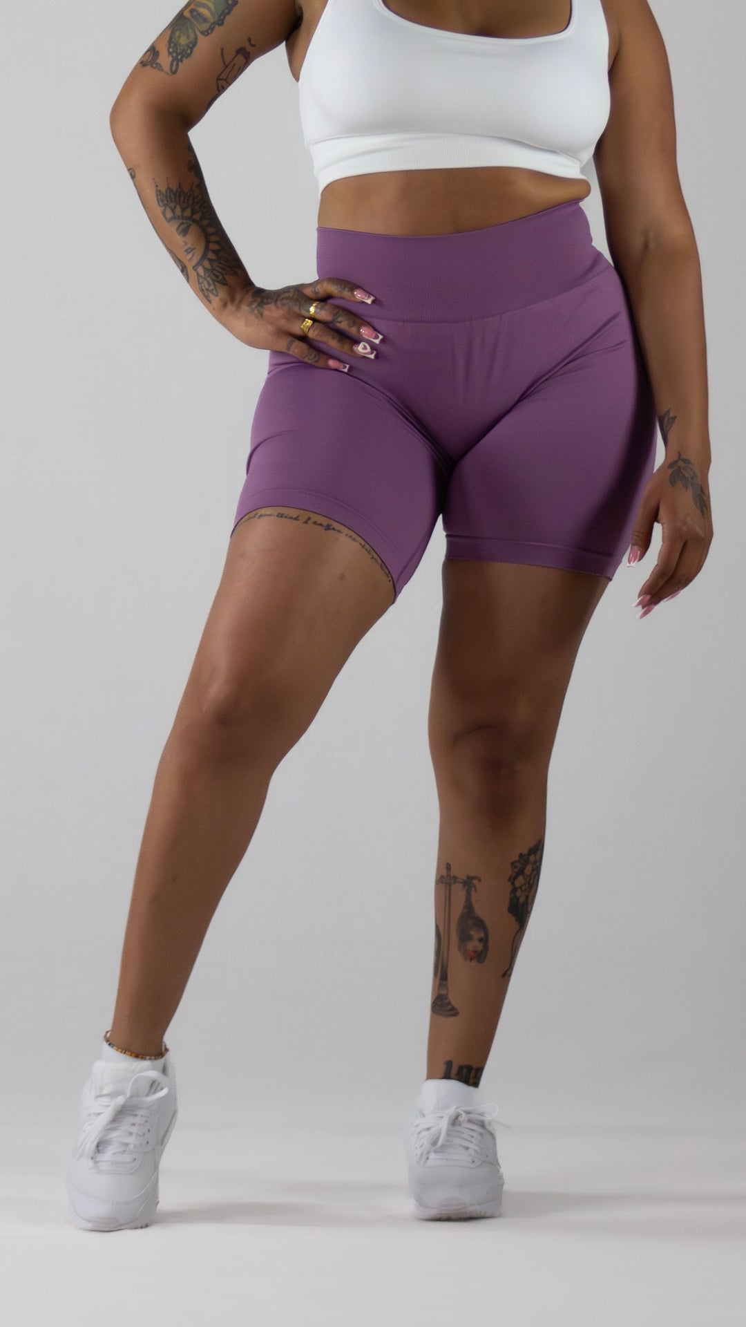 Orchid Solid Seamless Shorts